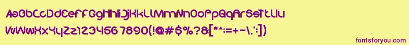 We Font – Purple Fonts on Yellow Background