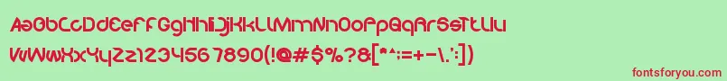 Шрифт We – красные шрифты на зелёном фоне