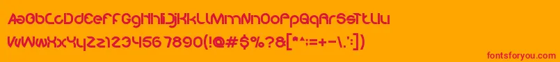 We Font – Red Fonts on Orange Background