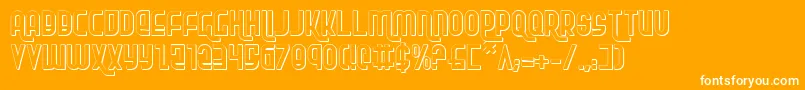 Rokikiers Font – White Fonts on Orange Background