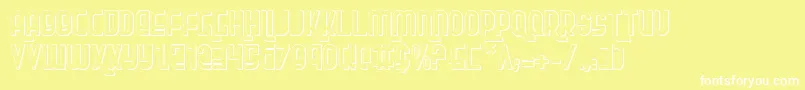 Rokikiers Font – White Fonts on Yellow Background