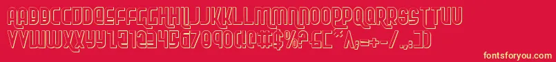 Rokikiers Font – Yellow Fonts on Red Background