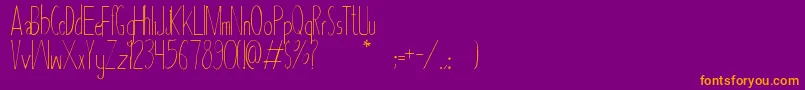 Asbah Font – Orange Fonts on Purple Background