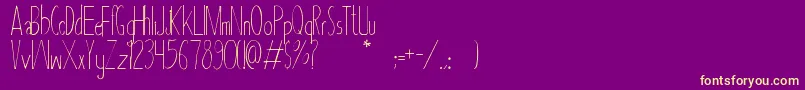 Asbah Font – Yellow Fonts on Purple Background