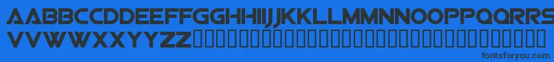フォントSfvipersquadronsolid – 黒い文字の青い背景