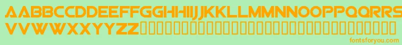 Sfvipersquadronsolid Font – Orange Fonts on Green Background