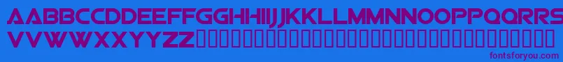 Sfvipersquadronsolid Font – Purple Fonts on Blue Background