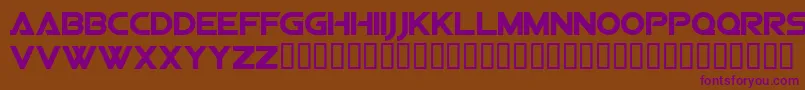 Sfvipersquadronsolid Font – Purple Fonts on Brown Background