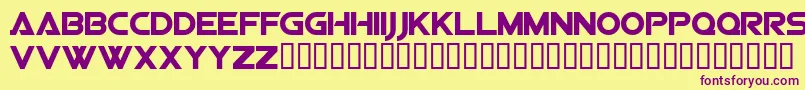 Sfvipersquadronsolid Font – Purple Fonts on Yellow Background