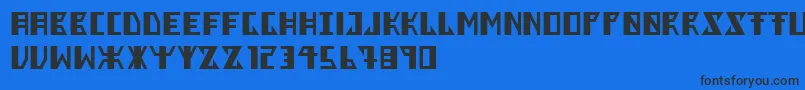 Berkel Font – Black Fonts on Blue Background