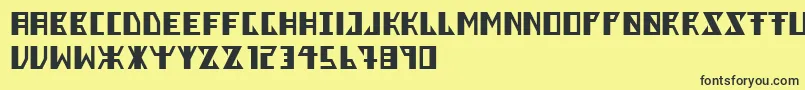 Berkel Font – Black Fonts on Yellow Background