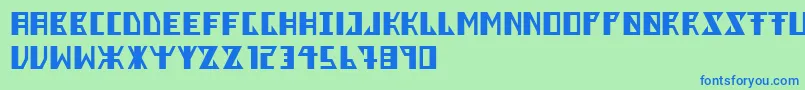 Berkel Font – Blue Fonts on Green Background