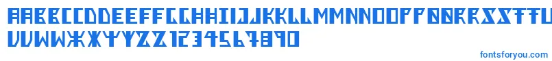 Berkel Font – Blue Fonts on White Background