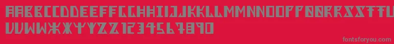 Berkel Font – Gray Fonts on Red Background