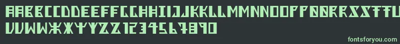 Berkel Font – Green Fonts on Black Background