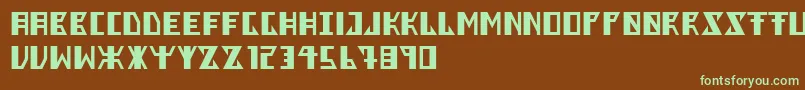 Berkel Font – Green Fonts on Brown Background