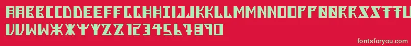 Berkel Font – Green Fonts on Red Background