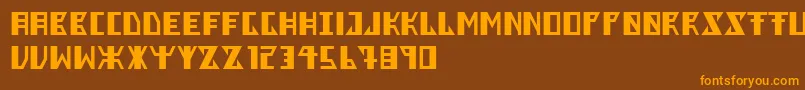 Berkel Font – Orange Fonts on Brown Background