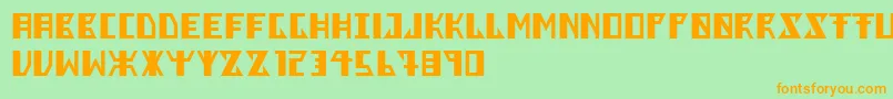 Berkel Font – Orange Fonts on Green Background