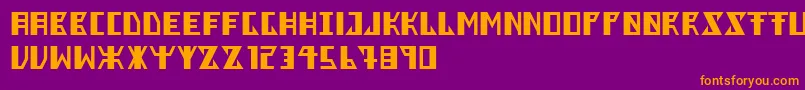 Berkel Font – Orange Fonts on Purple Background