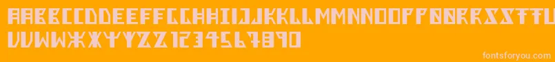 Berkel Font – Pink Fonts on Orange Background