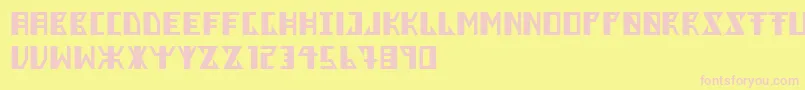 Berkel Font – Pink Fonts on Yellow Background