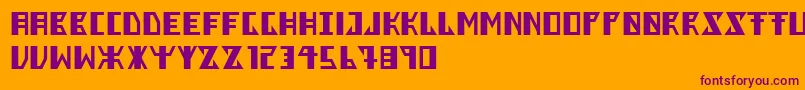 Fonte Berkel – fontes roxas em um fundo laranja