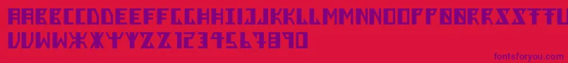 Berkel Font – Purple Fonts on Red Background