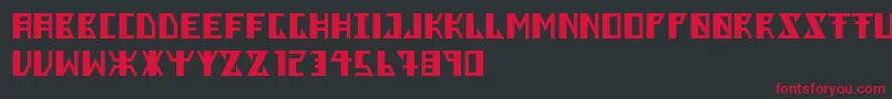 Berkel Font – Red Fonts on Black Background
