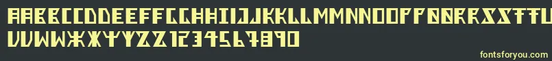 Berkel Font – Yellow Fonts on Black Background
