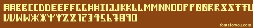 Berkel Font – Yellow Fonts on Brown Background
