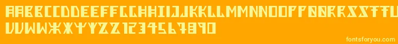 Berkel Font – Yellow Fonts on Orange Background