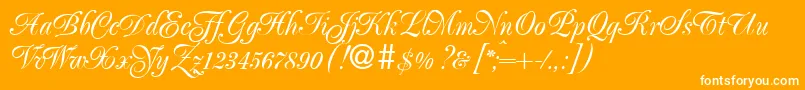 PoeticdbNormal Font – White Fonts on Orange Background
