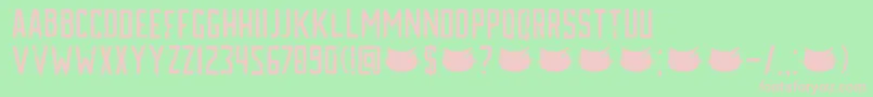 DkKatzenjammer Font – Pink Fonts on Green Background