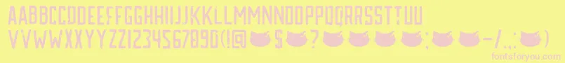 DkKatzenjammer Font – Pink Fonts on Yellow Background