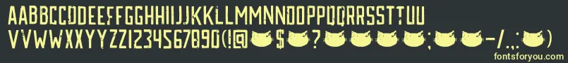 DkKatzenjammer Font – Yellow Fonts on Black Background