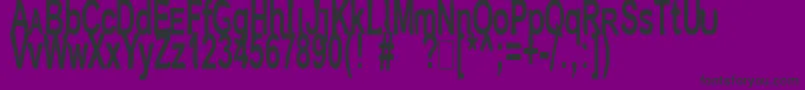 フォントJetpakj – 紫の背景に黒い文字