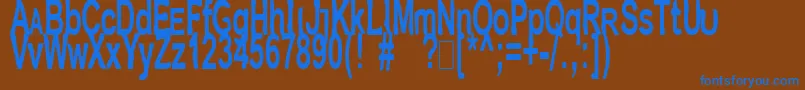 Jetpakj Font – Blue Fonts on Brown Background