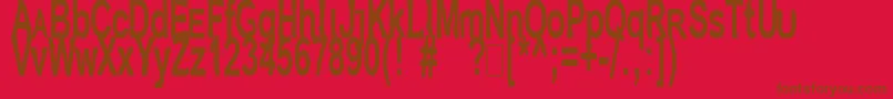 Jetpakj Font – Brown Fonts on Red Background