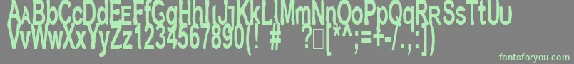 Jetpakj Font – Green Fonts on Gray Background