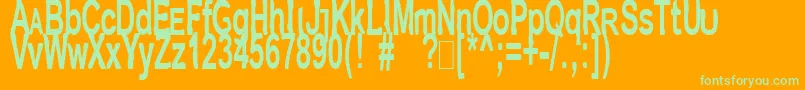 Jetpakj Font – Green Fonts on Orange Background