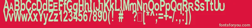 Jetpakj Font – Green Fonts on Red Background