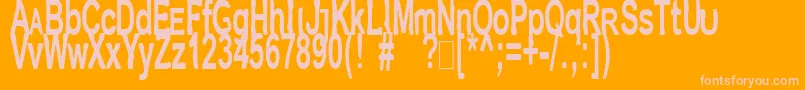 Jetpakj Font – Pink Fonts on Orange Background