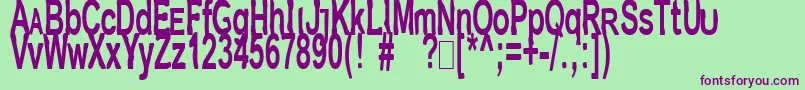 Шрифт Jetpakj – фиолетовые шрифты на зелёном фоне