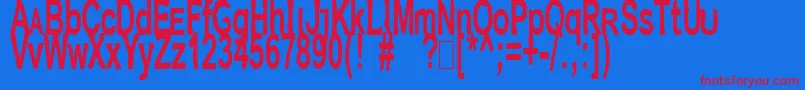 Jetpakj Font – Red Fonts on Blue Background