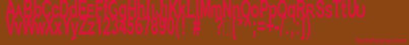 Jetpakj Font – Red Fonts on Brown Background
