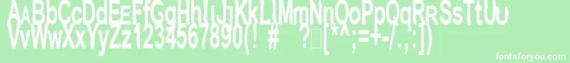 Jetpakj Font – White Fonts on Green Background