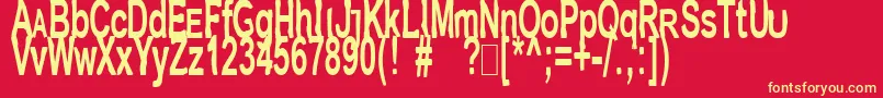 Jetpakj Font – Yellow Fonts on Red Background