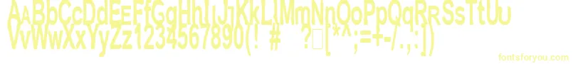 Jetpakj Font – Yellow Fonts on White Background