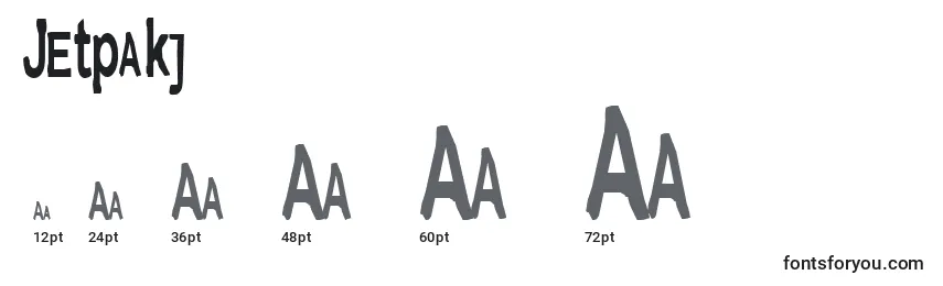 Jetpakj Font Sizes